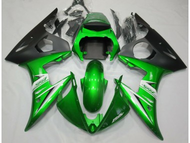 Vert Brillant & Blanc 05 Yamaha R6 Carénage