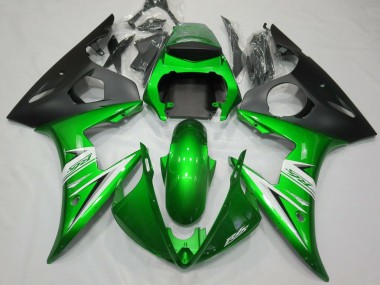 Vert Brillant & Blanc 05 Yamaha R6 Carénage