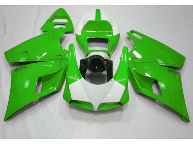 Vert Brillant & Blanc 93-05 Ducati 996 748 916 998 Carénage