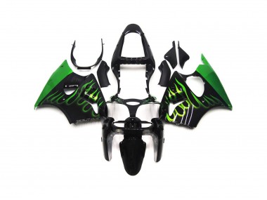 Vert Brillant Flamme Uni 00-02 Kawasaki ZX6R Carénage
