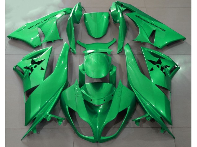 Vert Brillant & Logos Personnalisés 09-12 Kawasaki ZX6R Carénage Vert Brillant & Logos Personnalisés 09-12 Kawasaki ZX6R Carénage