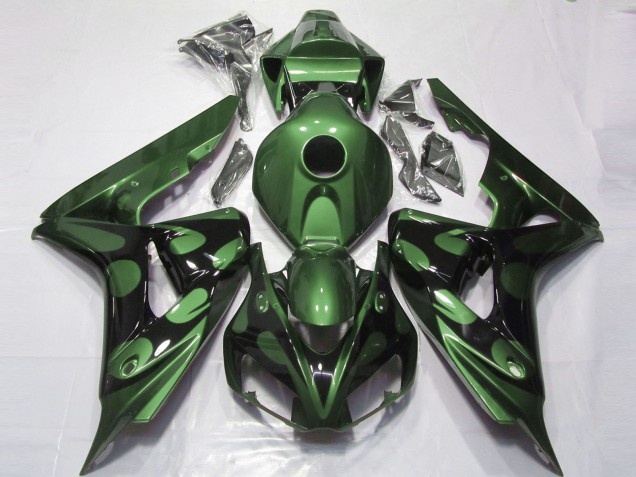 Vert Brillant & Noir 06-07 Honda CBR1000RR Carénage Vert Brillant & Noir 06-07 Honda CBR1000RR Carénage
