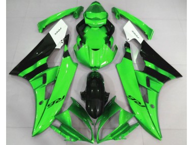 Vert Brillant & Noir 06-07 Yamaha R6 Carénage