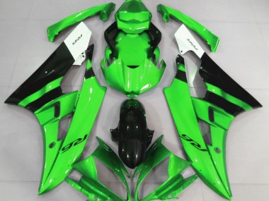 Vert Brillant & Noir 06-07 Yamaha R6 Carénage