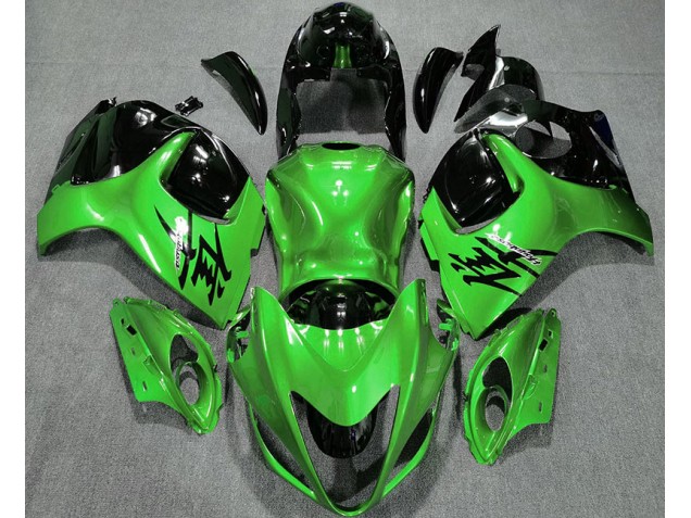 Vert Brillant & Noir 08-20 Suzuki GSXR 1300 Carénage Vert Brillant & Noir 08-20 Suzuki GSXR 1300 Carénage
