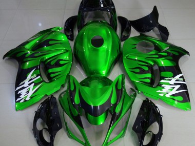 Vert Brillant & Noir 08-20 Suzuki GSXR 1300 Carénage