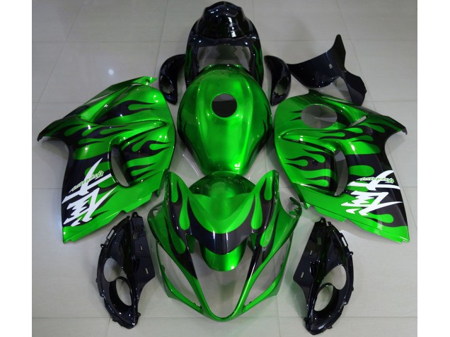 Vert Brillant & Noir 08-20 Suzuki GSXR 1300 Carénage Vert Brillant & Noir 08-20 Suzuki GSXR 1300 Carénage