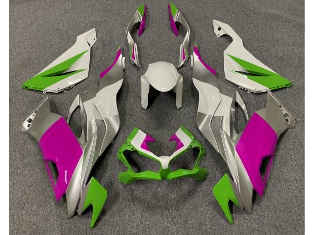 Vert Brillant Rose & Argent 19-23 Kawasaki ZX6R Carénage Vert Brillant Rose & Argent 19-23 Kawasaki ZX6R Carénage