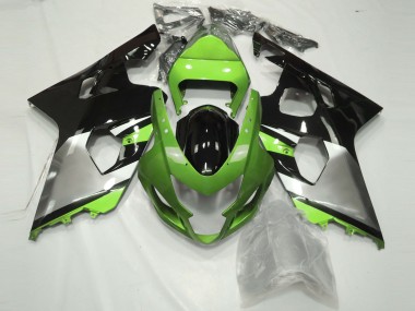 Vert Clair Argent & Noir 04-05 Suzuki GSXR 600-750 Carénage