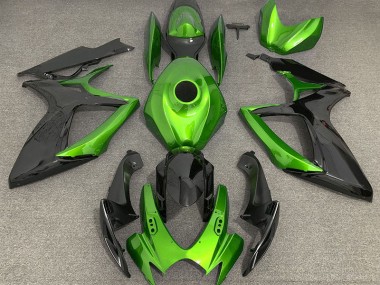 Vert Clair & Noir 06-07 Suzuki GSXR 600-750 Carénage