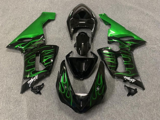 Vert Flamme 05-06 Kawasaki ZX6R Carénage Vert Flamme 05-06 Kawasaki ZX6R Carénage