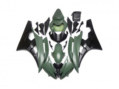 Vert Mat & Noir Personnalisés 06-07 Yamaha R6 Carénage
