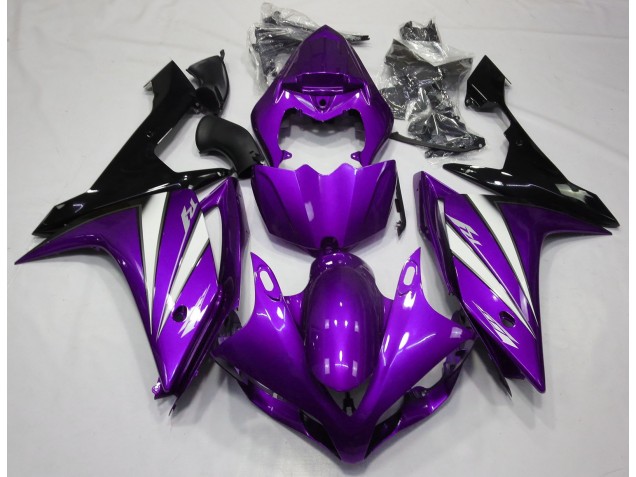 Violet Blanc & Noir 07-08 Yamaha R1 Carénage Violet Blanc & Noir 07-08 Yamaha R1 Carénage