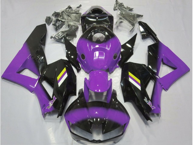 Violet Brillant & Fondu Noir 13-23 Honda CBR600RR Carénage Violet Brillant & Fondu Noir 13-23 Honda CBR600RR Carénage