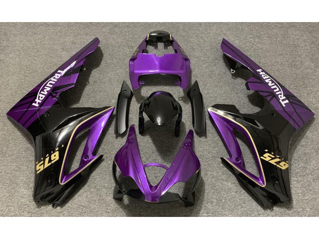 Violet Brillant & Noir 09-12 Triumph Daytona 675 Carénage Violet Brillant & Noir 09-12 Triumph Daytona 675 Carénage
