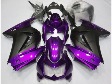 Violet & Noir Mat 08-12 Kawasaki Ninja 250 Carénage