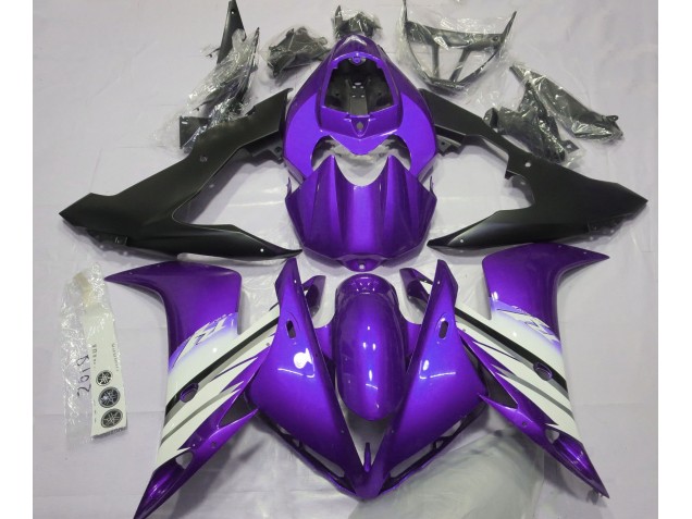 Violet Vif & Blanc 04-06 Yamaha R1 Carénage Violet Vif & Blanc 04-06 Yamaha R1 Carénage