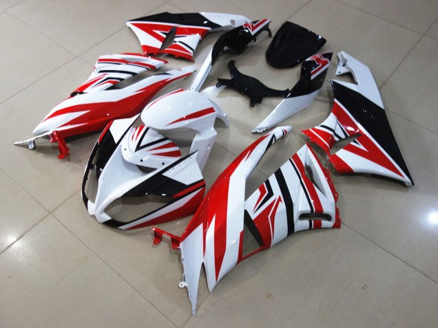 Zagg Rouge Blanc 09-12 Kawasaki ZX6R Carénage Zagg Rouge Blanc 09-12 Kawasaki ZX6R Carénage