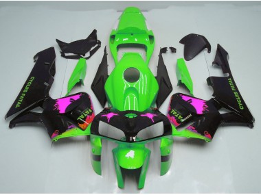 Éclaboussures Roses Sur Vert 05-06 Honda CBR600RR Carénage