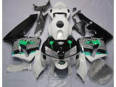 Éclaboussures Turquoise Sur Noir Brillant 05-06 Honda CBR600RR Carénage