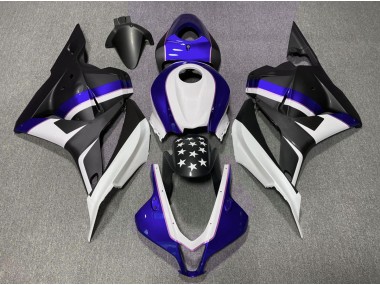 Étoile Noir Mat & Bleu Foncé 09-12 Honda CBR600RR Carénage