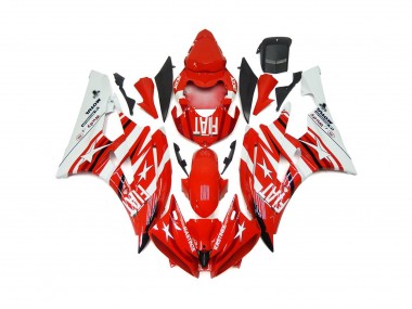 Étoile Rouge & Blanche Fiat 06-07 Yamaha R6 Carénage